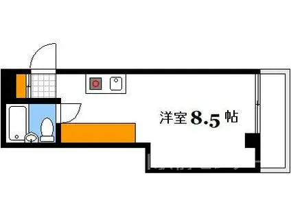 横川ナカムラビル(ワンルーム/5階)の間取り写真