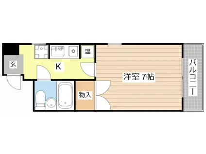 フラットBE-ONE(1K/2階)の間取り写真