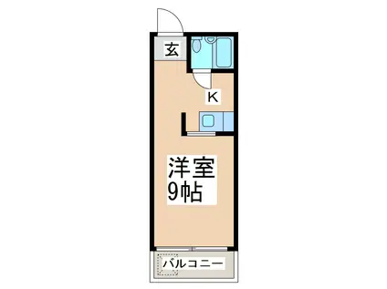 NEW STYLE 観音坂(ワンルーム/3階)の間取り写真