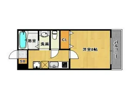 グレースパーク(1K/3階)の間取り写真