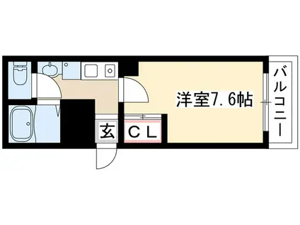 アスティ千種(1K/8階)の間取り写真