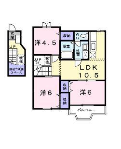 サンライズTE棟(3LDK/2階)の間取り写真