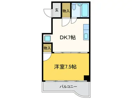 シティコーポ宝仙(1DK/7階)の間取り写真