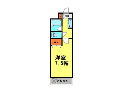 SEIKA(1K/3階)の間取り写真