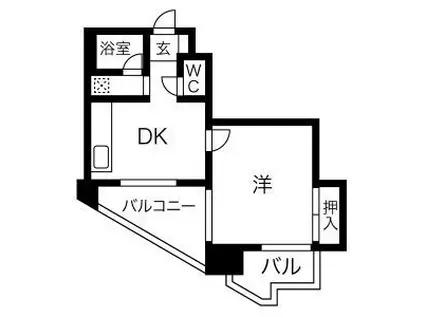大須寿ビル(1DK/3階)の間取り写真