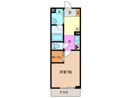 シャーメゾンFORYOU(1K/1階)の間取り写真