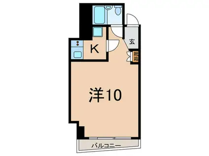 東神奈川クインビル(1K/7階)の間取り写真
