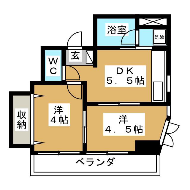 SNビル(2DK/3階)の間取り写真