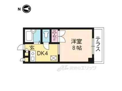 ルピナス321(1DK/2階)の間取り写真