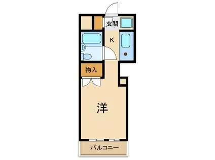 サンパレス花小金井(ワンルーム/3階)の間取り写真