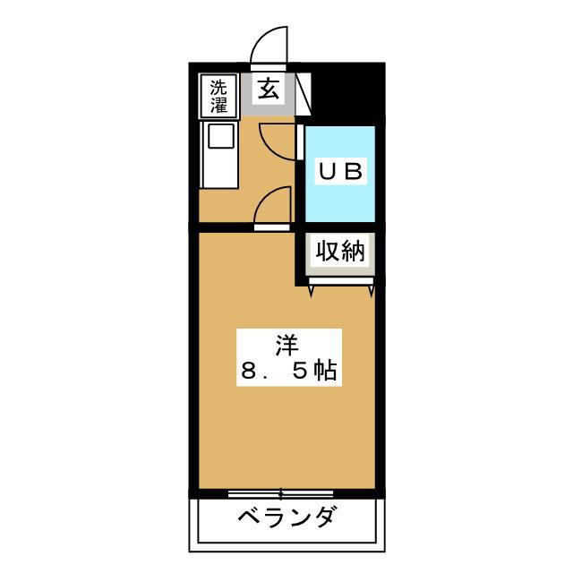 カオパレスNO.20(1K/1階)の間取り写真