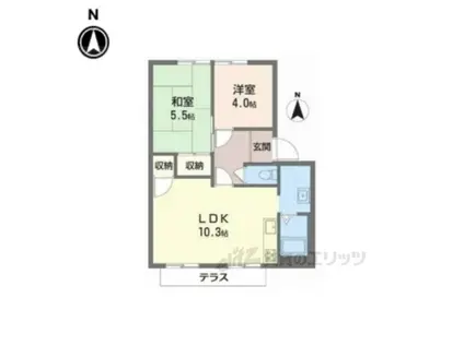 ドミールカンザカ(3DK/1階)の間取り写真