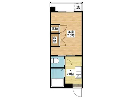 サントピア中園(1K/9階)の間取り写真