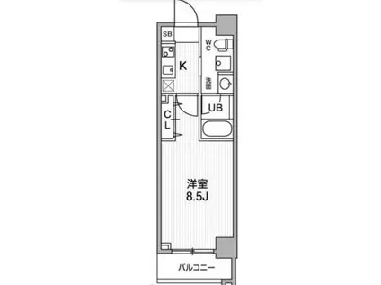 リテラス三軒茶屋サウス(1K/2階)の間取り写真