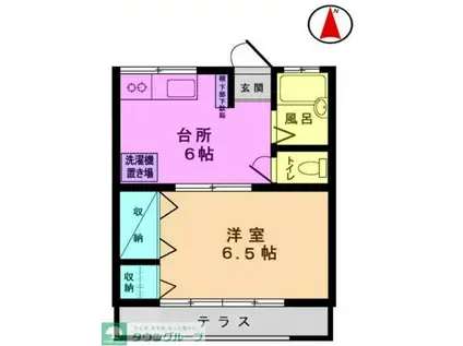 メゾンプリミエ(1DK/1階)の間取り写真