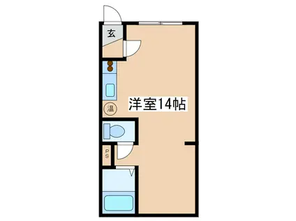 パークサイド貴(ワンルーム/3階)の間取り写真