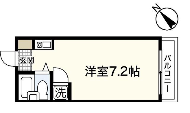 藤崎ビル2(ワンルーム/1階)の間取り写真