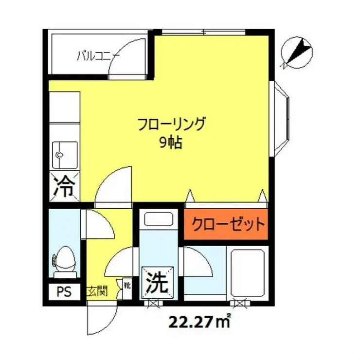 モンパルナス雪谷 1階階 間取り