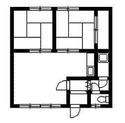 渡辺マンション(2LDK/1階)の間取り写真
