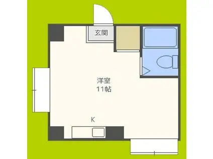 ジオナ本田(ワンルーム/10階)の間取り写真