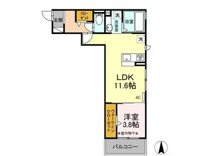 PRIMAMAISON(1LDK/3階)の間取り写真