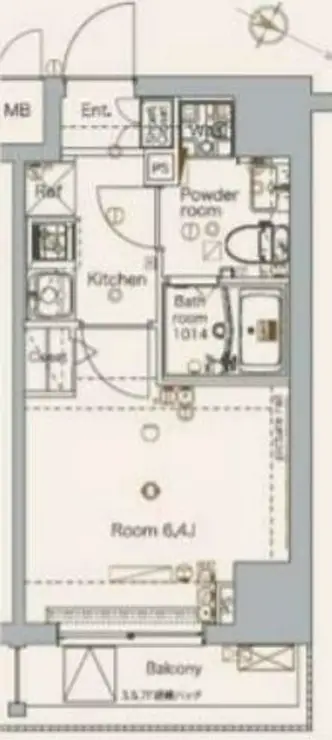 メイクスデザイン板橋本町 6階階 間取り