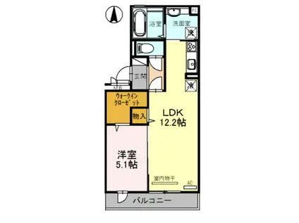 GRANFIRST(1LDK/1階)の間取り写真