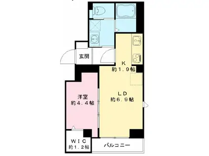 フラッツ平河町 TOKYO ZERO EMISSION HOUSE(1LDK/1階)の間取り写真