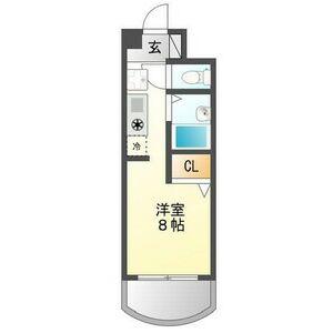 メゾンシルク(ワンルーム/4階)の間取り写真