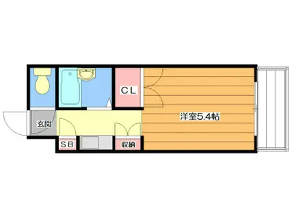 横山第1マンション(1K/1階)の間取り写真