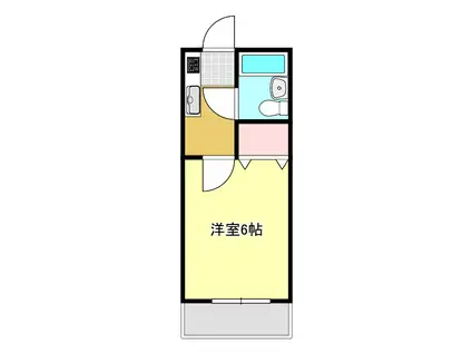 カーサシエル(1K/1階)の間取り写真