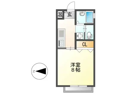ウインズ名城(1K/1階)の間取り写真