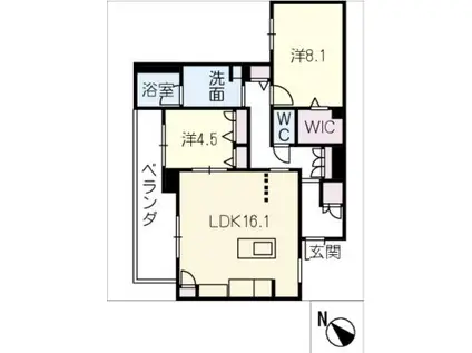 LUCA(2LDK/3階)の間取り写真