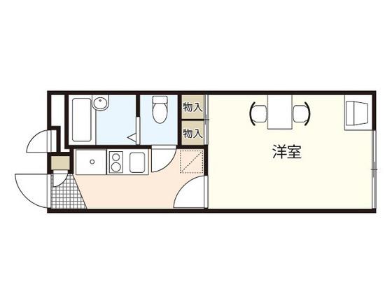 レオパレスメゾン春風(1K/2階)の間取り写真