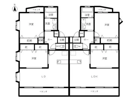 西津田マンションII(2LDK/2階)の間取り写真