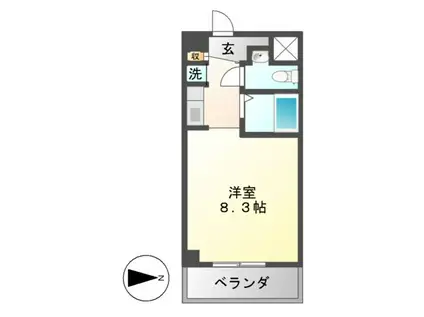 アーバンフラッツ新栄(ワンルーム/11階)の間取り写真