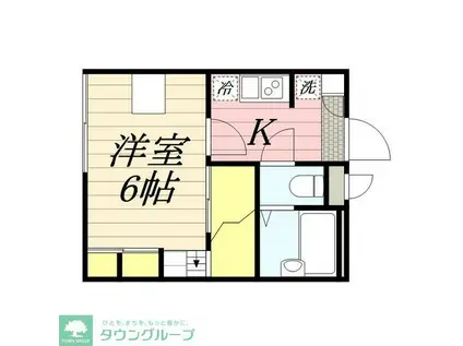 グリーンハイツ(1K/2階)の間取り写真