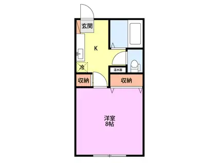 コーポ舟戸(1K/2階)の間取り写真