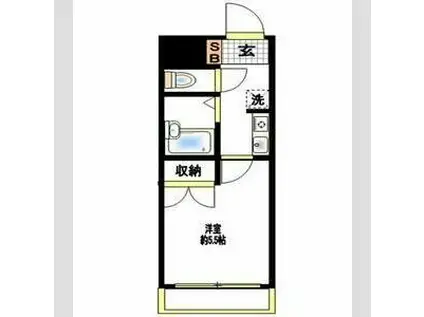 レオプラザ(1K/2階)の間取り写真