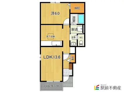 エトワール・フィラントI(1LDK/1階)の間取り写真