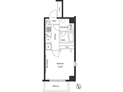 アプレシティ桜上水(1K/5階)の間取り写真