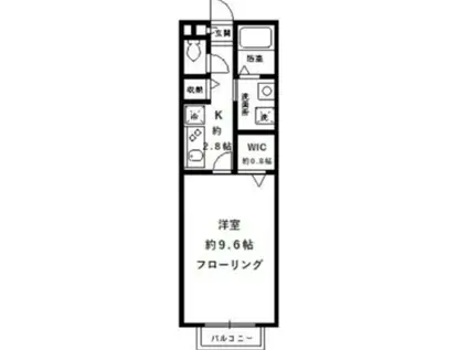 レジデンスHARU(1DK/1階)の間取り写真