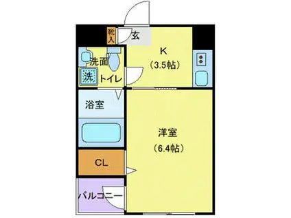 アリビオン大泉学園(1K/2階)の間取り写真