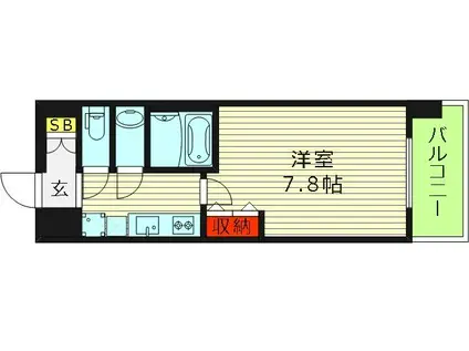 セオリー大阪イーストドア(1K/5階)の間取り写真