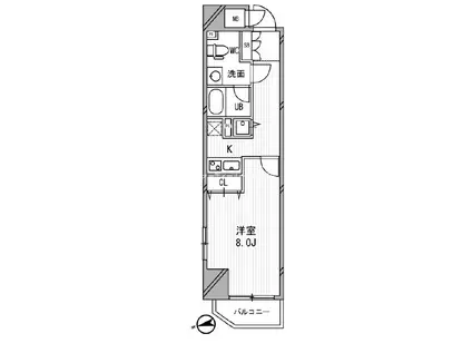 浅草橋レジデンス(1K/8階)の間取り写真