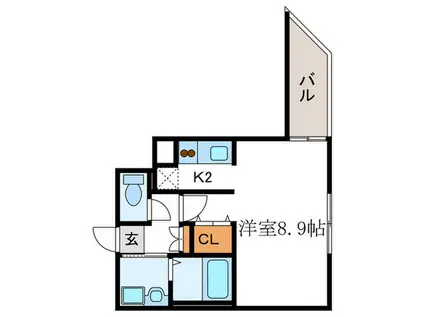 ブランネージュ銀閣寺道(1K/5階)の間取り写真