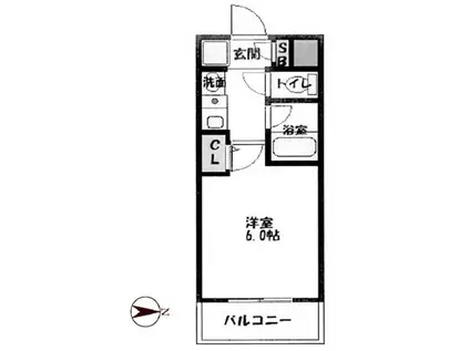 エスリード梅田西第3(1K/10階)の間取り写真