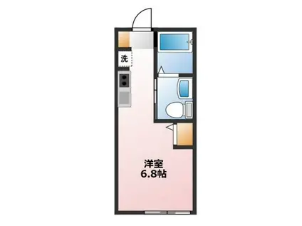 サンテラス山手I(ワンルーム/1階)の間取り写真