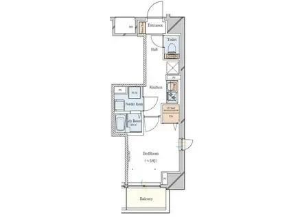 ガリシア駒込イースト(1K/8階)の間取り写真