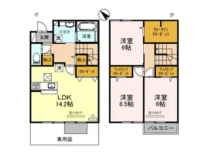 エステート3(3LDK/1階)の間取り写真